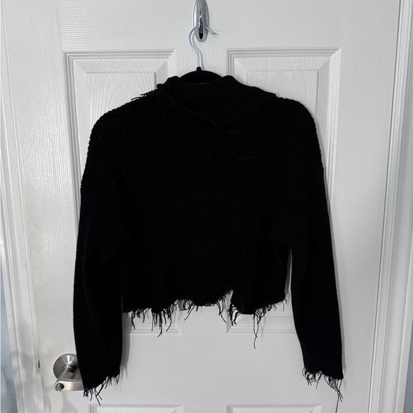 Black distressed knit - Picture 3 of 3